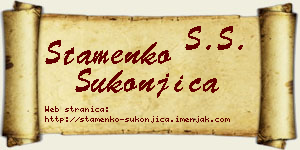 Stamenko Sukonjica vizit kartica